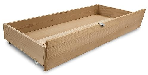 Lomadox Massivholz Bett-Schubkasten 2er Set, Kiefer massiv, B/H/T ca. 67,5/25/141 cm, Bettkasten, Unterbett-Schublade