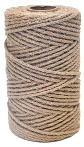 Kordel Deko Paketschnur, Jutekordel Strapazierfähige Dicke Schnur, Schnur Bastelschnur Reißfest, Sisalseil Gartenschnur Bindeschnur für Verpackung, DIY Kunst-Handwerk, Floristik, Dekoration 6mm/100m (