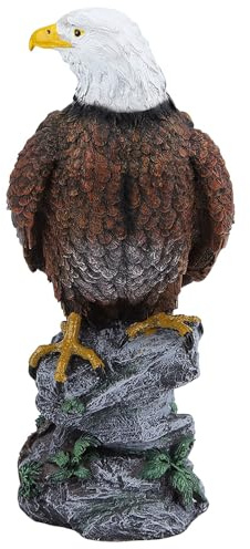 Ejoyous Estatua Decorativa de Águila para Jardín, Escultura Ahuyentadora de Pájaros en Resina, Figura Ornamental para Balcón, Terraza y Casa
