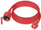 YIDE Verlängerungskabel 2m Outdoor Gummi Verlängerung mit Schuko Stecker für den Außenbereich IP44 Kabelverlängerung H05RR-F 3G 1,5mm² 3500W Elektrokabel außen mit Schutzkappe Rot