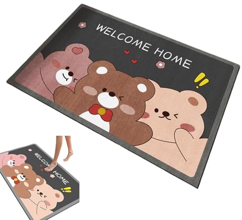 Guador Zerbino Tappeto Ingresso Casa Zerbini di Benvenuto Antiscivolo Zerbino Entrata Simpatico Esterno Assorbente & Anti-sporco Facile da Pulire per Interni ed Esterni Camera da Letto Bagno 40x60cm B