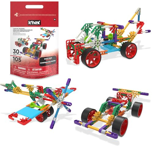 K'NEX Custom Cruisers 30 Model Set with Storage Bag - STEM Building Kit, Kid Construction, Creative Play Toy‚ Ages 8+