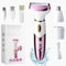 ﻿4 in 1 Rasoio Elettrico Donna, Rasoio Donna Elettrico Senza Fili per corpo, gambe, peli pubici e viso, impermeabile e ricaricabile, portatile, umido e asciutto