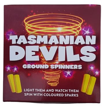 SpektaTek Firework Variety Pack – Sparkling Spooky Ground Spinners - Contains 9 Spinners