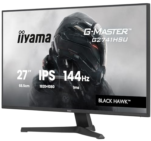 iiyama G-Master Black Hawk G2741HSU-B1 68,6cm 27 IPS LED Gaming Monitor Full-HD 144Hz HDMI DP USB2.0 1ms FreeSync schwarz
