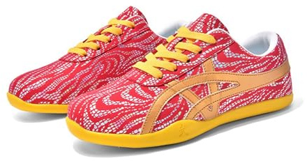 SXTYYH Chaussures Kung Fu for L'extérieur Tai Chi, Jogging Léger, Chaussures D'arts Martiaux Avec Semelle Antidérapante Chinoises Chaussures Traditionnelles(Rouge,38EU)