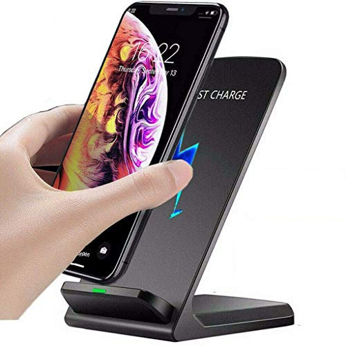 Wireless Charger Stand Qi-Certified 10W/7.5W Charging for iPhone 16 15 14 13 12 11 Pro Max/XS MAX/XR/X/8, Samsung Galaxy S 24 23 22 21 20 S10 S9,Note 10+/S10+/S10E/S9+/S8 Plus/S7