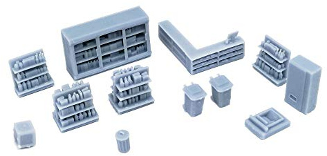 Outland Models Railway Scenery Market/Store Interior Accessories Set 1:87 HO Scale