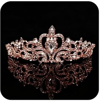 COCIDE Princess Tiara with Rhinestone and Combs for Bride Wedding Graduation Birthday Party Hair Accessories