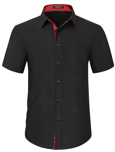 Enlision Camisas para Hombre Manga Corta Casual Camisa de Vestir Formal Camisas Business Camisa Elegante Camisa