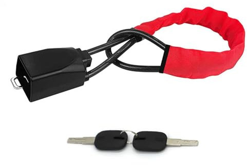 Antirrobo Coche, Cepo Coche, Antirrobo Coche Volante, Barra Antirrobo Coche, Protección Antirrobo desde el Volante hasta la Toma del Cinturón, Adaptación Universal (Red)