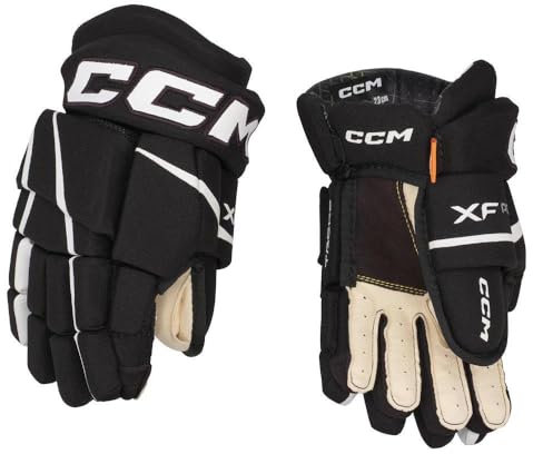 CCM Tacks XF Pro Senior Guantes de hockey sobre hielo (negro/blanco, 13 pulgadas)