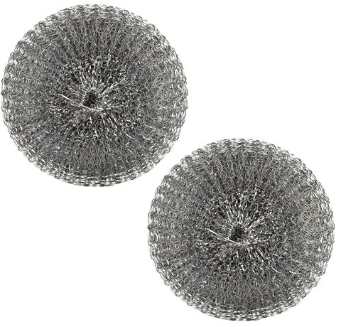 Attrape-calcaire en acier inoxydable, 2 Anneau Éliminateur de Calcaire en Anoxydable Réutilisable, Éponges à récurer en laine d'acier métallique Bouilloire détartrant dissout Les salissures tenaces