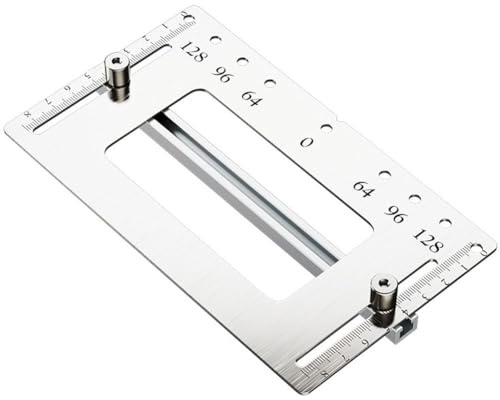 PAIKIUU Kitchen Door Handle Jig Stainless Steel Cabinet Handle Knobs Drilling Template Measuring for Furniture Door Hole Punch Locator
