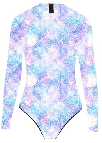 Generico Costume da bagno da donna a forma di sirena, costume da bagno con scaglie di pesce, per carnevale e giochi di ruolo#3i6