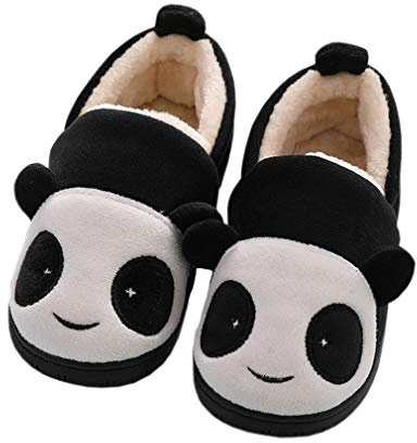 KVbabby Zapatillas de Estar por Casa para Niñas Niños Invierno Zapatillas Interior Casa Caliente Pantuflas Mujer Suave Algodón Calentar Negro 34-35 EU (Fabricante: 240)