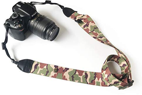 Alled Camera Strap Neck,Camera Strap for Canon Nikon Sony Lumix Kodak Fuji Olympus Dslr,Vintage Soft Comfortable Adjustable Quick Release Camera Shoulder Neck Strap (Camouflage Adjustable)