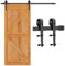 Yaheetech 6FT Sliding Barn Wood Door Hardware Closet Kit Set Steel Sliding Door Track Hardware Kit Black