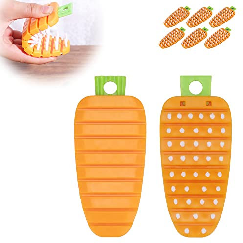 STILLDIO Set di pennelli per verdure e verdure per alimenti flessibili e pieghevoli, accessori da cucina, per patate, carote, mais, confezione da 6