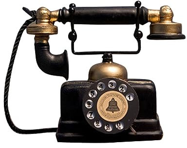 Vintage Telefon Modell Ornament, Kreative Retro Telefon Dekoration FüR Wohnzimmer, BüRo, Schlafzimmer, Harz Material, 7.44*3.94*6.77 Zoll
