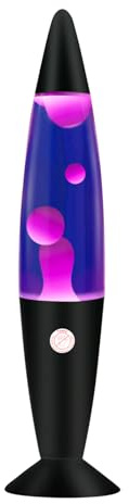 Vanful 16 Inches Purple Magma Lamp with White Wax Black Base Soothing Liquid Motion Lamp Home Decoration Bedroom Living Room Night Light for Adults Kids Boys Girls