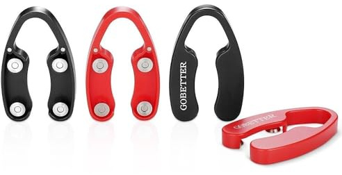 GOBETTER 4 Pcs Wine Foil Cutter Magnetic Design, 4 Stainless Blades Foil Remover Wine Bottles Opener Accessory, Removes Foil Top Effortlessly for Wine Lovers, 2Black 2Red