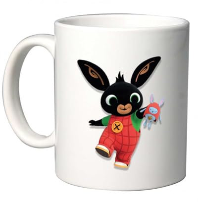 irpot Tazza colazione bianca in ceramica con stampa personaggio a scelta possibilità di personalizzazione Idea regalo festa a tema compleanno battesimo natale bomboniera (Bing)