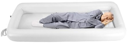 Baignoire gonflable, kit de baignoire de douche gonflable médicale, baignoire en PVC avec pompe à air électrique, bain au lit pour handicapés, personnes âgées, patientes, femmes enceintes, 195 x 90