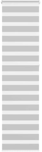 vidaXL Zebrarollo Hellgrau 65x230 cm Stoffbreite 60,9 cm Polyester, Zebra-Rollo, Doppelrollo, Zebra-Jalousie für Fenster, Doppelrollo, Zebra-Rollo