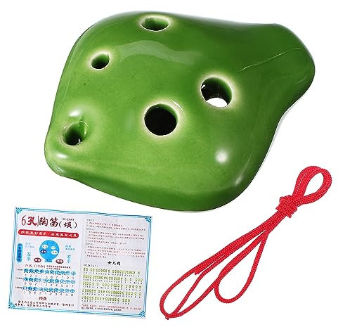 ifundom 6loch Ocarina Aus Keramik Mit Löchern Anfängerfreundliches Musikinstrument Mit Notenblatt Und Lanyard Perfektes Für Musikliebhaber