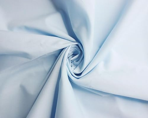 Polycotton -112cm, Durable for Sewing & Dressmaking (Sky, 3 Meters)