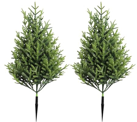 Künstlicher Weihnachtsbaum, 50 cm, 2 Stück, künstlicher Baum für Dekoration, Weihnachtsdekoration für den Außenbereich, für Haus, Außenbereich, Wohnzimmer, Veranda