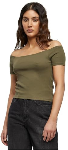 Urban Classics Damen Ladies off Shoulder Rib Tee