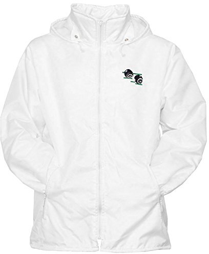 MyShoeStore Unisex Bowling Jacket and Trousers Set with Fleece Lining, Water-Resistant Polyester Construction, Detachable Hood and Elastic Waistband, White, M