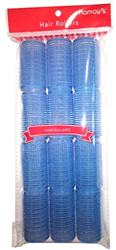 Small Size Hair Rollers Curlers Multicolor Self Grip Cling Nylon Plastic Sticky Curling Tools Pro Salon Hairdressing Curlers Or DIY Curly Hairstyle Color Random(26mm/1 inch 12PCS)