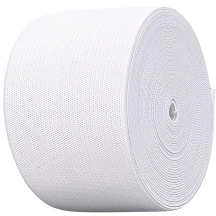 Gummiband 5 Meter 50 mm Breit Weis oder schwarz (Weis)
