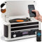 Auna Vinyl Record Player, 3-Speed Bluetooth Turntable with Speakers, DAB Radio & USB