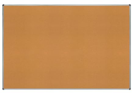 Rocada Tablero de Corcho Modelo 6206 150x100 cm Marco Aluminio | Superficie que permite el uso continuado de chinchetas, manteniendo funcionalidad para organizar documentos y avisos útiles