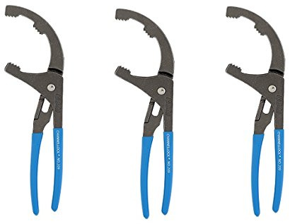 Channellock Slip-Joint Pliers 209 - Oil Filter Removal, PVC Handling, Plier Set - 9 in, 3-Pack