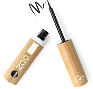 ZAO - Eyeliner en bambou avec pointe feutre - n° 066 / Noir intense - 4,5 g