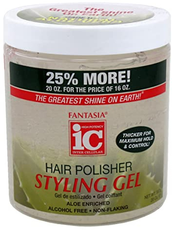 Fantasia Hair Polish Styling Gel With Sparkle Lites Regular by Fantasia, 16 Oz, 400 g