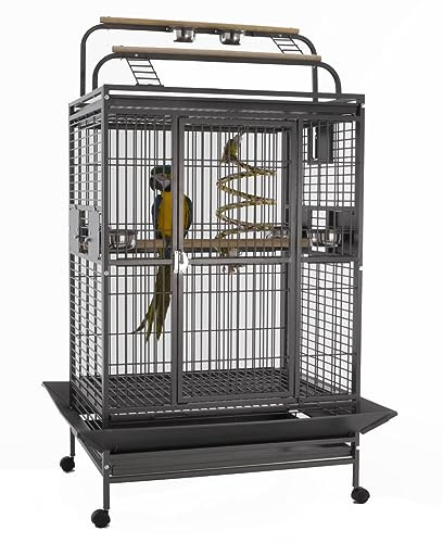 Sun Cages – Kompletter Papageienkäfig | Großer Vogelkäfig Ideal für mittelgroße und große Papageien | Maße 91 x 71 x 171,5 cm | Gewicht 61 kg