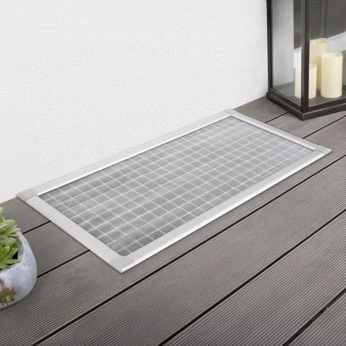 empasa Lichtschachtabdeckung Kellerschachtabdeckung mit Alu-Rahmen 'Profi' | als kürzbarer Selbstbausatz, Material: EVA-Gewebe, Größe: 60 x 115 cm