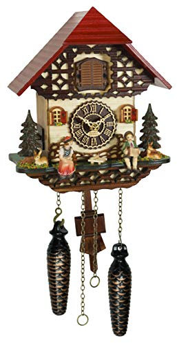 Trenkle Quarz Kuckucksuhr Schwarzwaldhaus mit Musik TU 4283 QM
