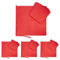Relaxdays 32 x Bodenmatte, Schmutzmatten für Fitness & Fitnessgeräte, mit Randstücken, Eva, Fläche 12 m², BxT 60x60 cm, rot