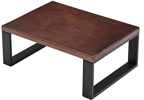 RORKEE Tritthocker aus Holz mit Einer Traglast von 158,8 kg für Erwachsene, für Küche, Bad, Schlafzimmer (Keine Montage erforderlich) (Dunkles Walnuss)