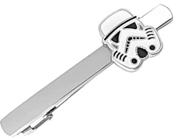 Storm Trooper Mens Novelty Silver White Zinc Alloy Tie Clasp Clip Bar