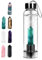 Tyuodna Crystal Water Bottle, Removable Natural Crystal Quartz Glass Water Bottle, Healing Natural Quartz Water Bottle, Portable Proof Leak Gemstone Bottle 550ml (Green Fluorite+Bottle)