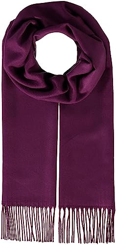 Giorgio Rimaldi Schal 30 x 180 cm - Weicher als Kaschmir - Schal einfarbig für Damen und Herren - Perfekt für Herbst und Winter Berry