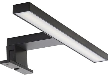 SOTECH LED Aufbauleuchte SKY 300 mm neutralweiß (4000K) 230V / 5W schwarz Spiegelleuchte Schrankleuchte Badleuchte